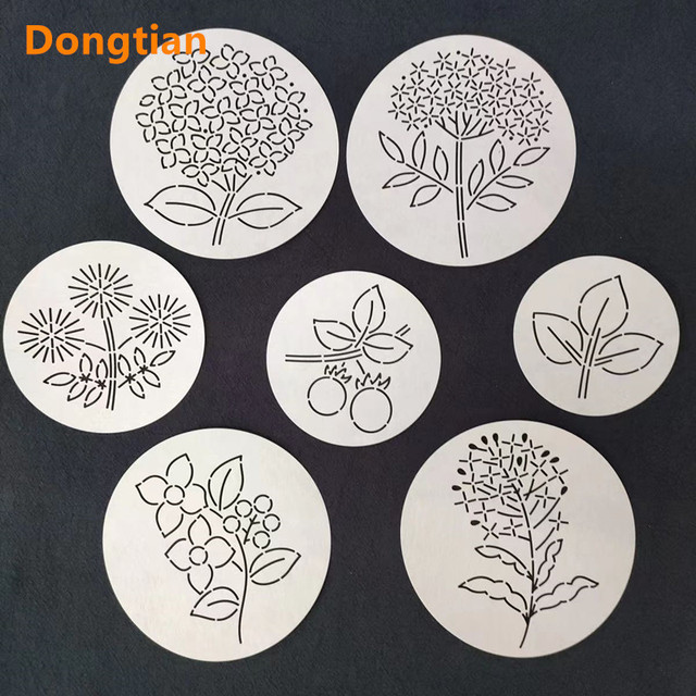 7styles/set Beautiful Flower Leaf Embroidery Drawing Template Embroidery  Stencil - AliExpress